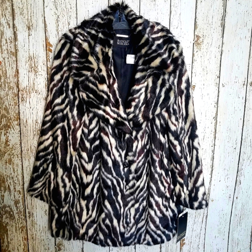 Badgley Mischka Faux Fur Coat